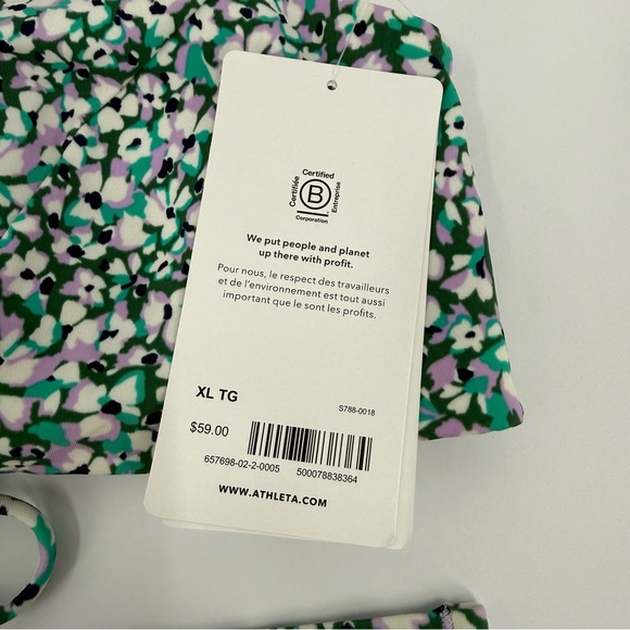 Athleta Bikini Set Triangle A-C Top Clean Full Bottom Camo Flora Gables XL - Picture 10 of 15